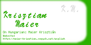 krisztian maier business card